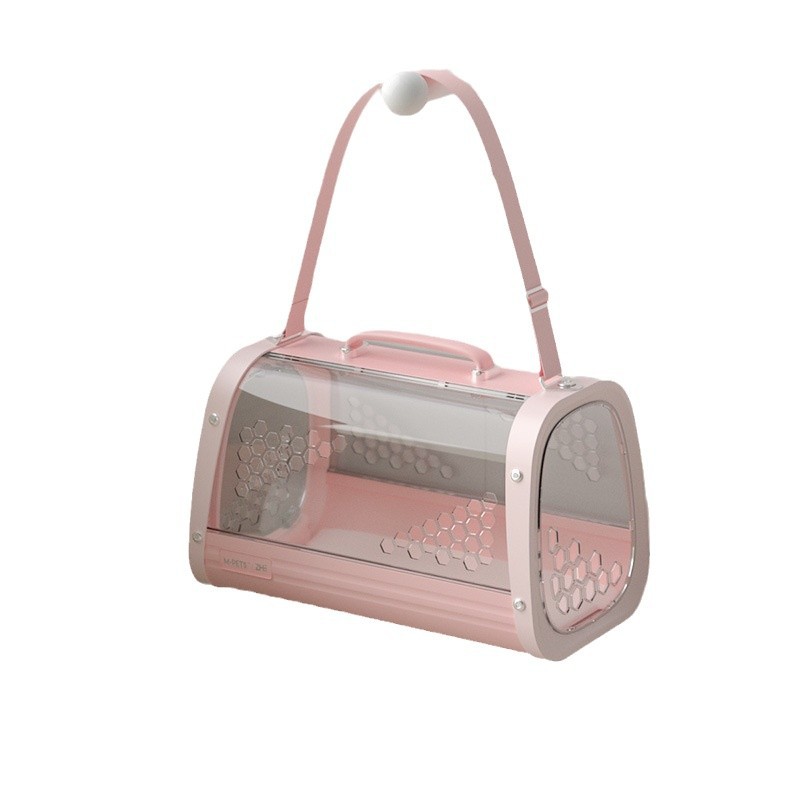 ペット 透明窓付き猫用移動キャリーバッグ