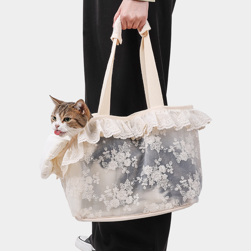 ペット キャリー 猫用レース調フリルお姫様キャリー