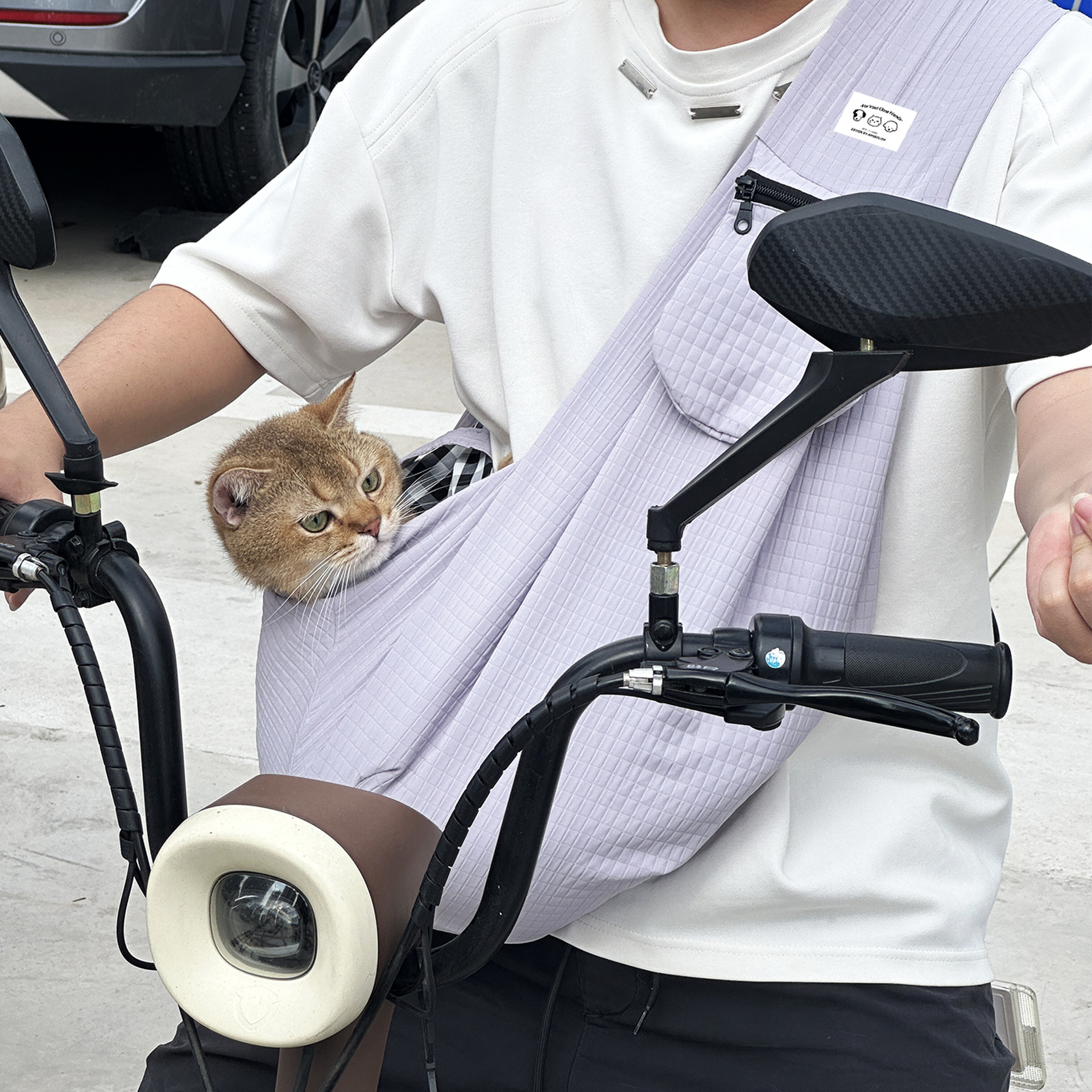 ペット キャリー 猫用夏用快適斜め掛けペットスリング