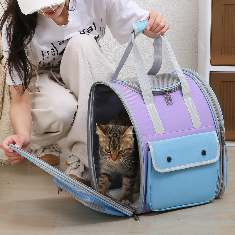 ペット キャリー 猫用リュック型 通気メッシュ ペットキャリー