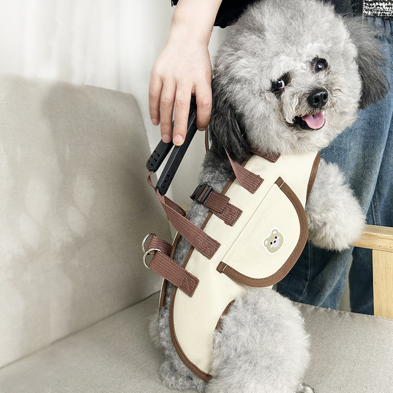 ペット キャリー くまさんポケット付き犬用キャリーバッグ
