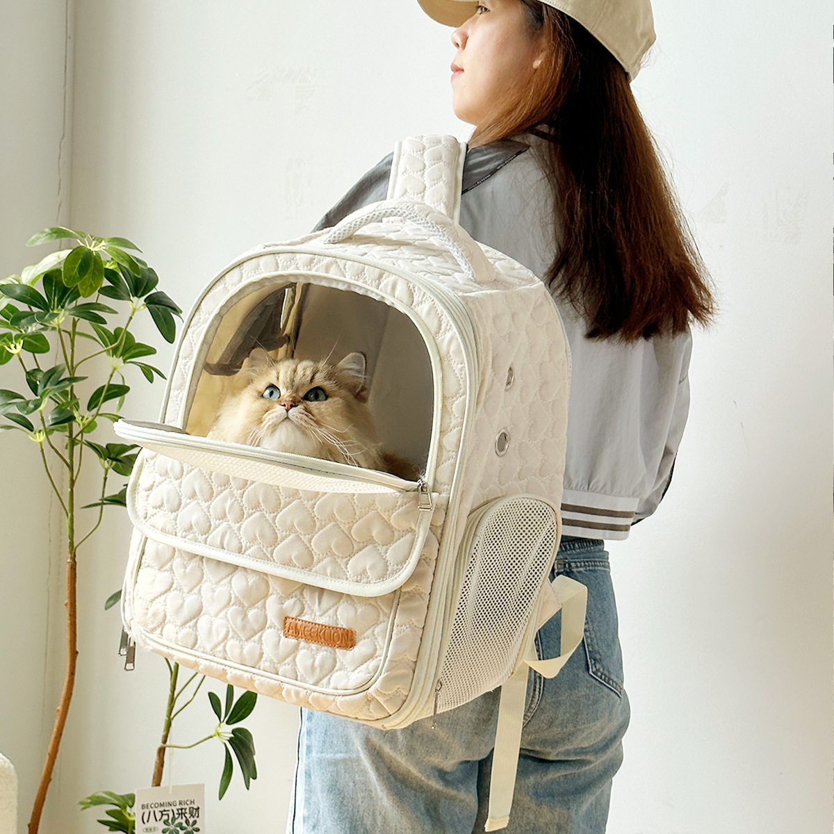 ペット キャリー やさしさ包むリュック型猫バッグ
