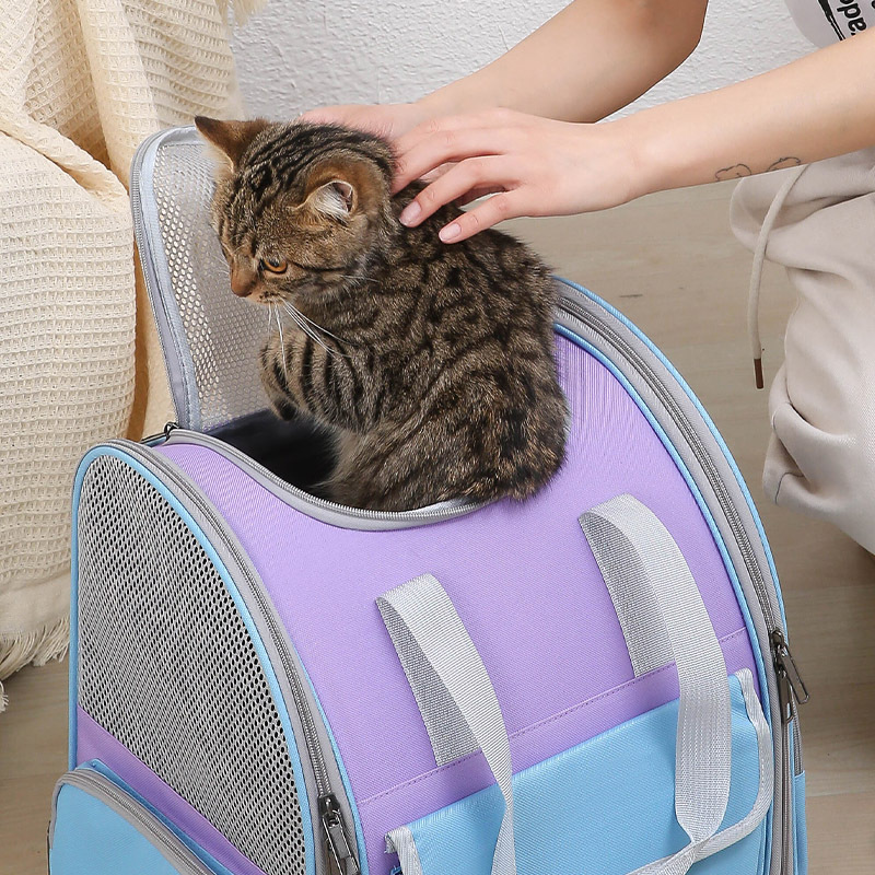 ペット キャリー 猫用リュック型 通気メッシュ ペットキャリー