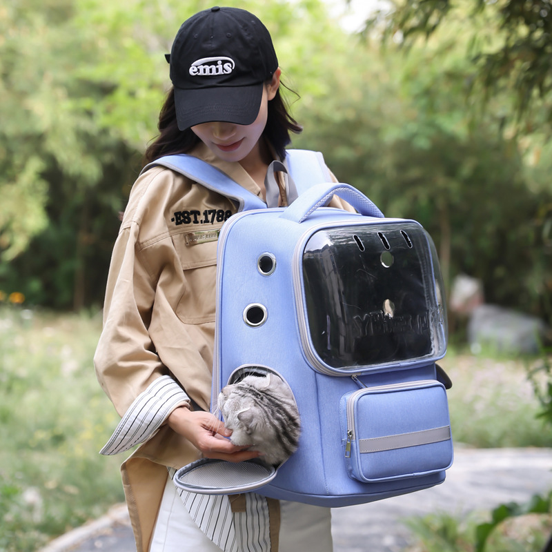 ペット キャリー 猫用宇宙船風パノラマリュックキャリー