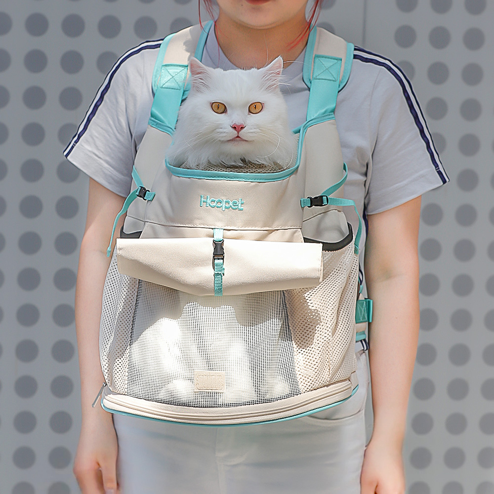 ペット キャリー 前抱き式 猫用通気リュック