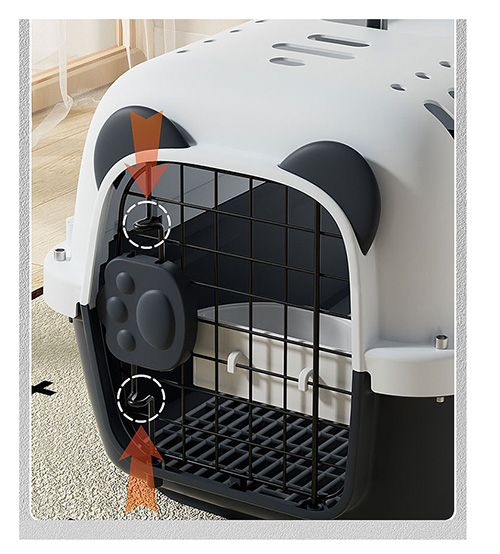 ペット キャリー 猫用ペットキャリー 上開き扉付き 通気性抜群運搬ケース