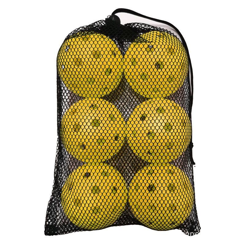 穴あきピックルボール6個入りメッシュ袋セット
