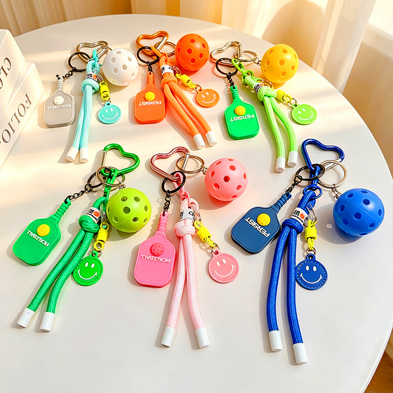 ピックルボール型キーホルダーチャームセット