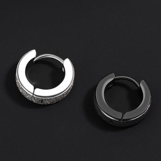 ピアスメンズ フロストリングピアス