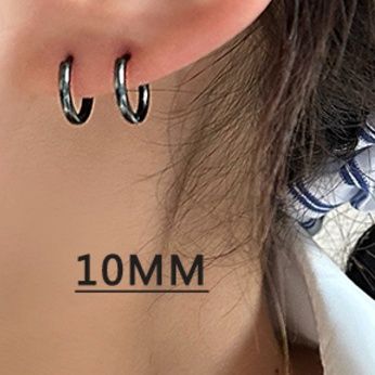 ピアスメンズ シンプル細身フープピアス