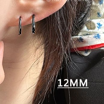 ピアスメンズ シンプル細身フープピアス