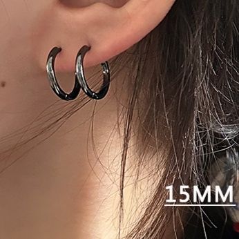 ピアスメンズ シンプル細身フープピアス