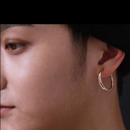 ピアスメンズ シンプル輪ピアス