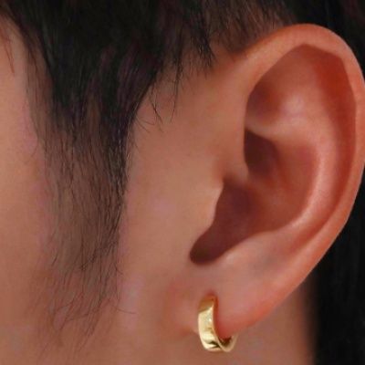 ピアスメンズ 洗練フープピアス