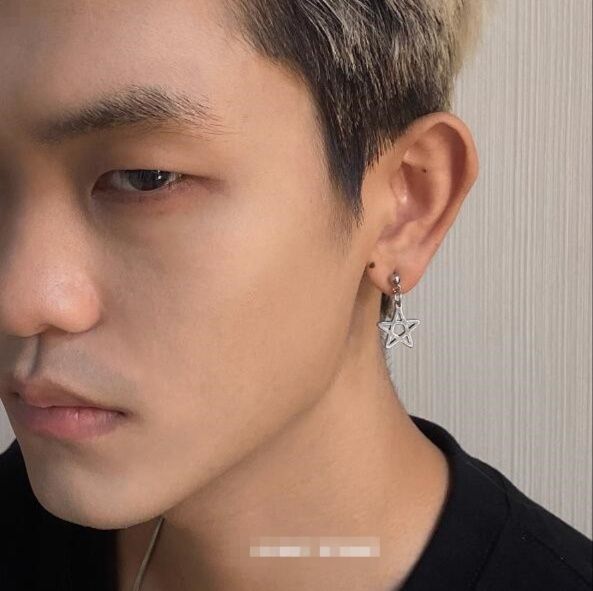 ピアスメンズ シルバー 星型 ピアス ユニセックス カップル向け アクセサリー