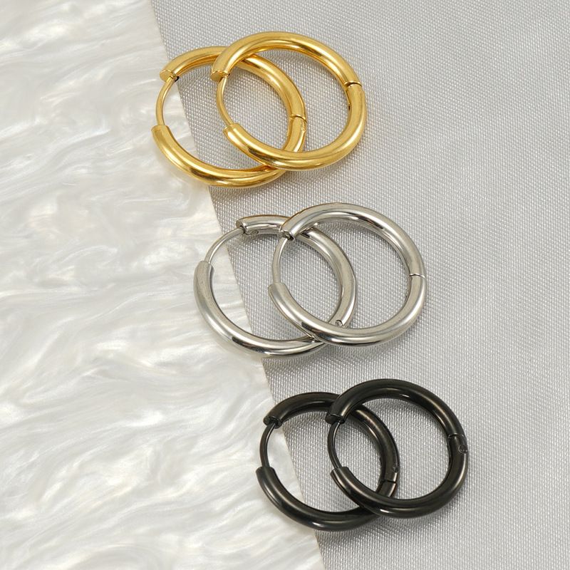 ピアスメンズ シンプル輪フープピアス