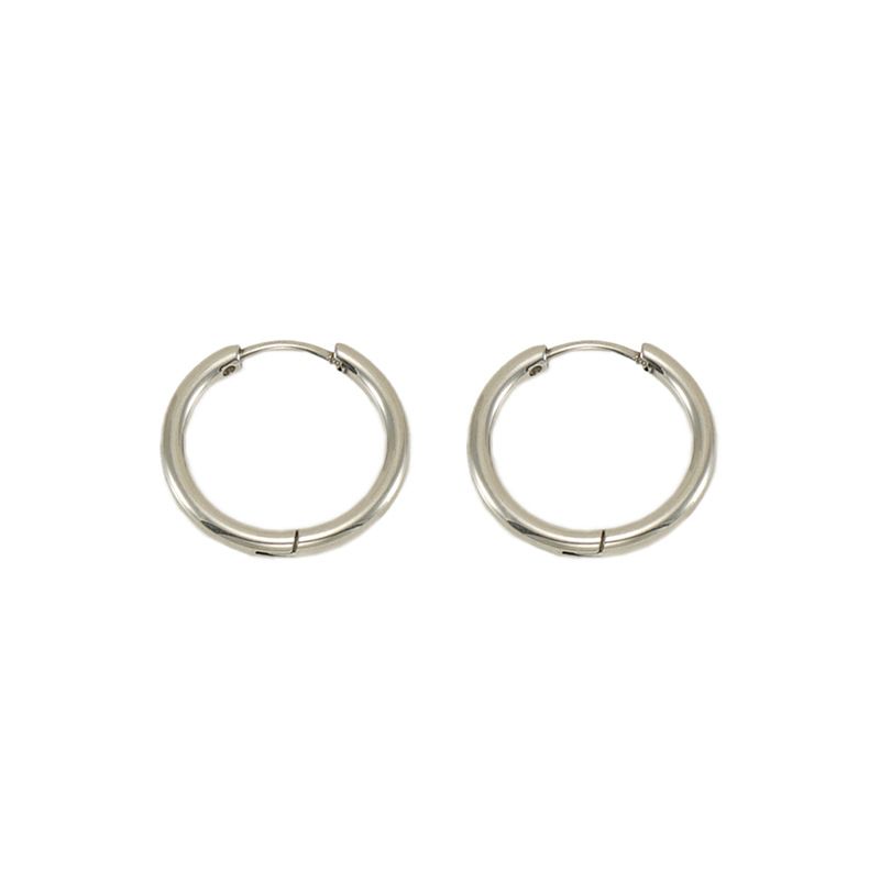 ピアスメンズ シンプル輪フープピアス
