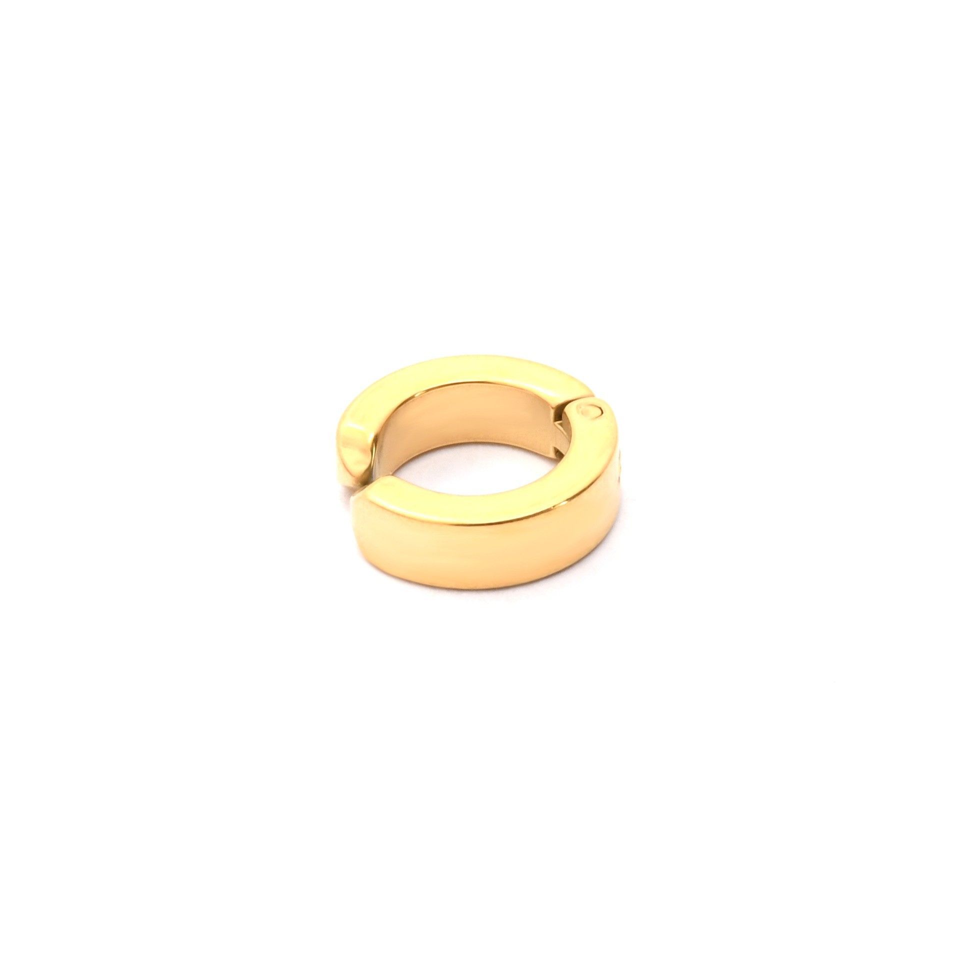 ピアスメンズ メタルフープノンホールピアス