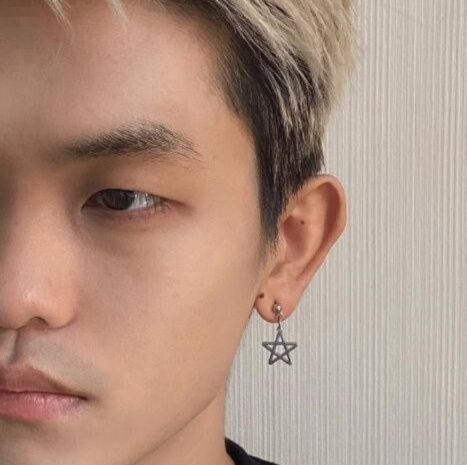 ピアスメンズ シルバー 星型 ピアス ユニセックス カップル向け アクセサリー