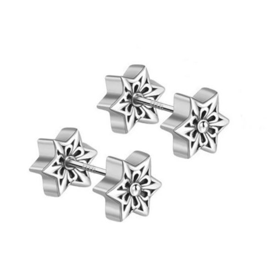 ピアスメンズ 繊細な星型スタッドピアス