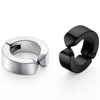 ピアスメンズ シンプルフープイヤーカフ