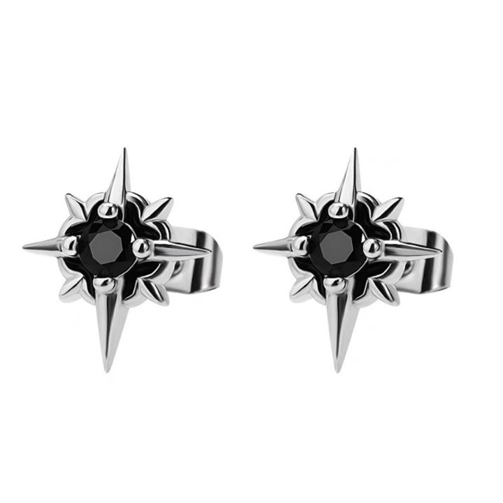 ピアスメンズ 六芒星スパイクピアス