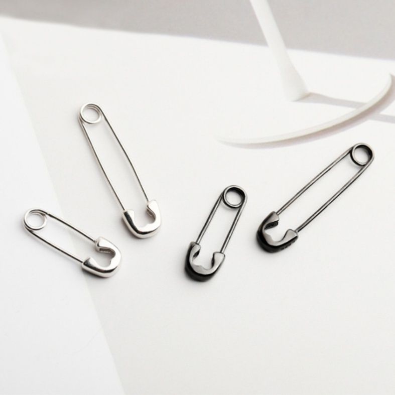 ピアスメンズ 安全ピンデザイン シンプルピアス