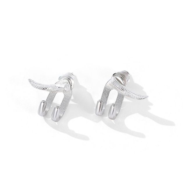 ピアスメンズ シンプル二重フック ジュエリーピアス