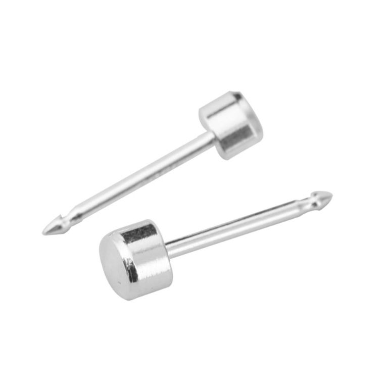 ピアスメンズ シンプル円柱メタルピアス