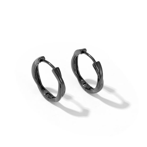 メンズピアス シンプル曲線フープピアス