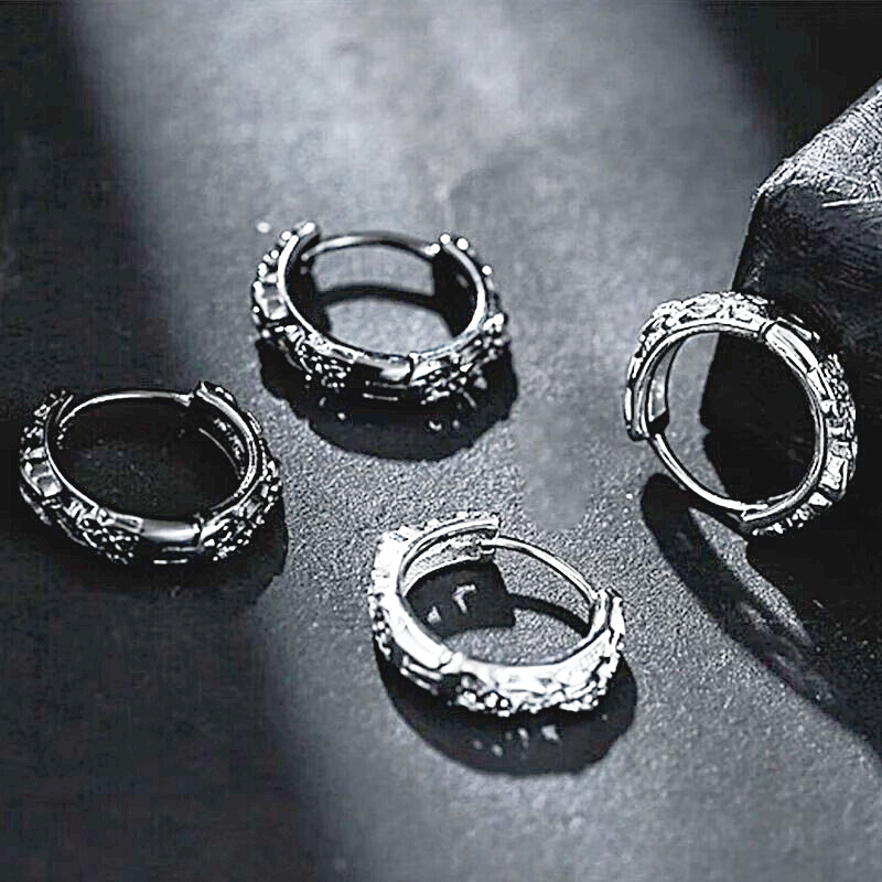 メンズピアス アシンメトリー フープピアス