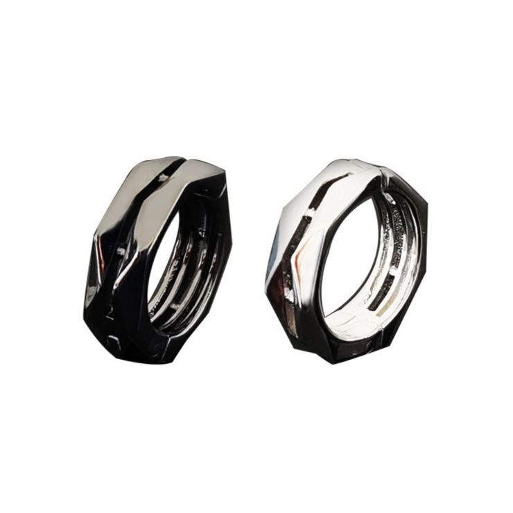 メンズピアス シンプル曲線フープピアス