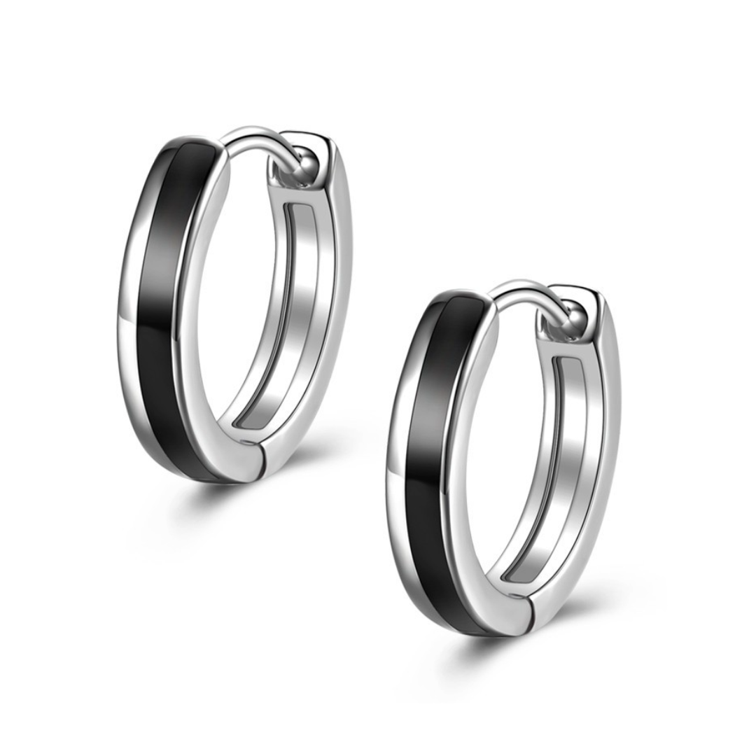 ピアスメンズ シンプル細身フープピアス