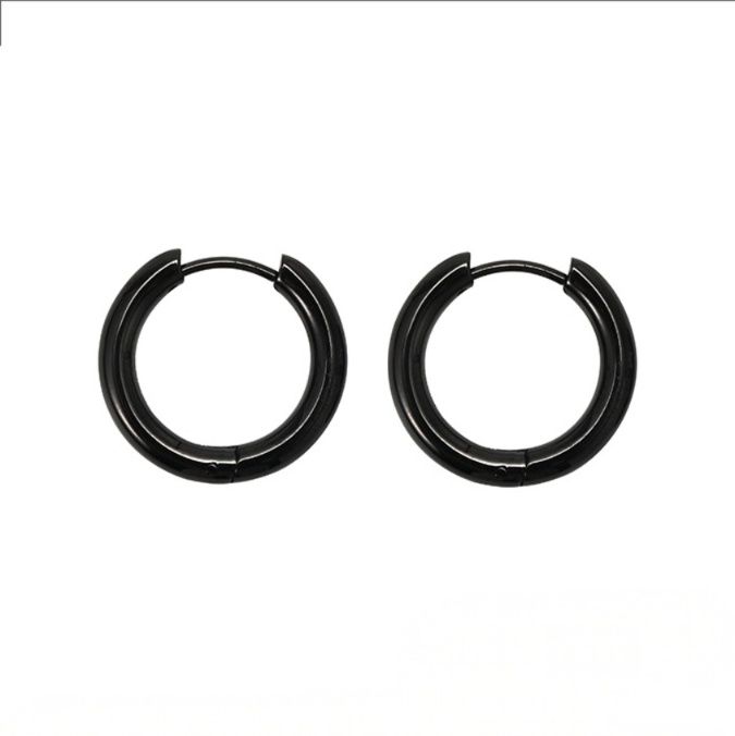 メンズピアス シンプル フープ ピアス