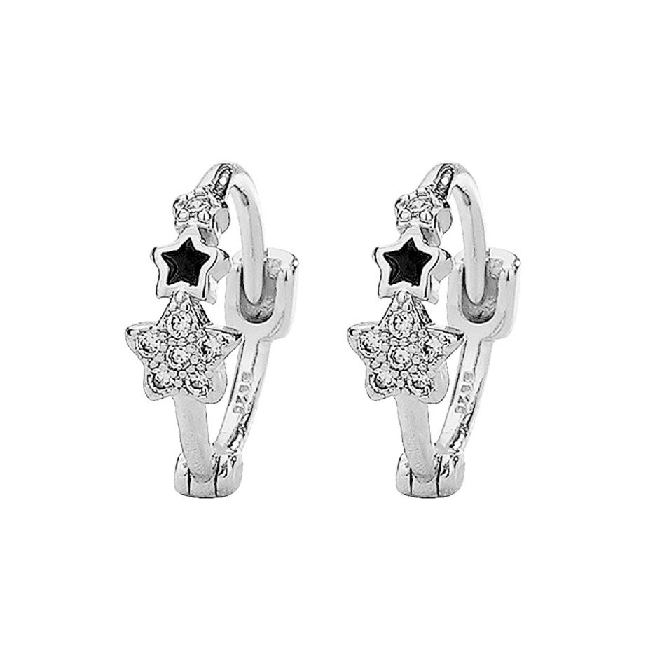 ピアスメンズ 星型クリスタルフォルムピアス