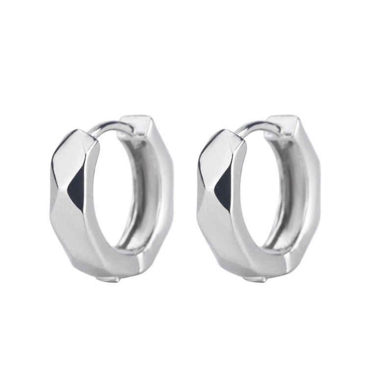 メンズピアス 幾何学模様 フープピアス