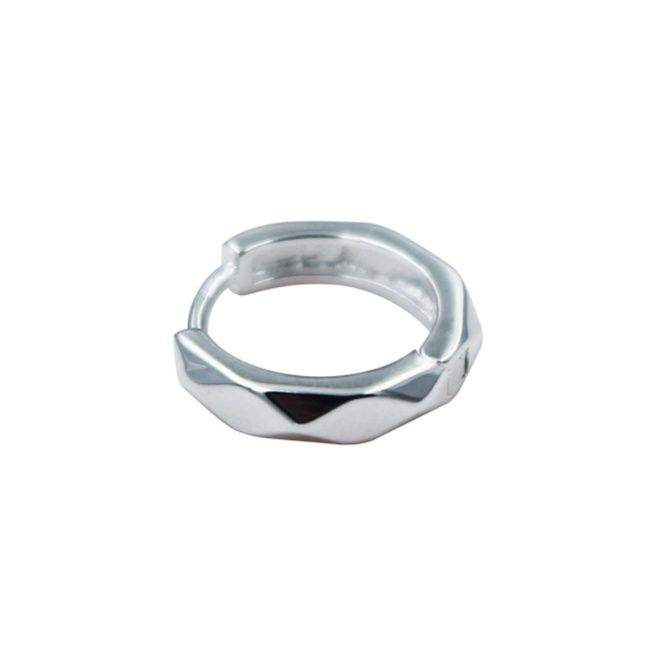 メンズピアス 波模様シンプルフープピアス