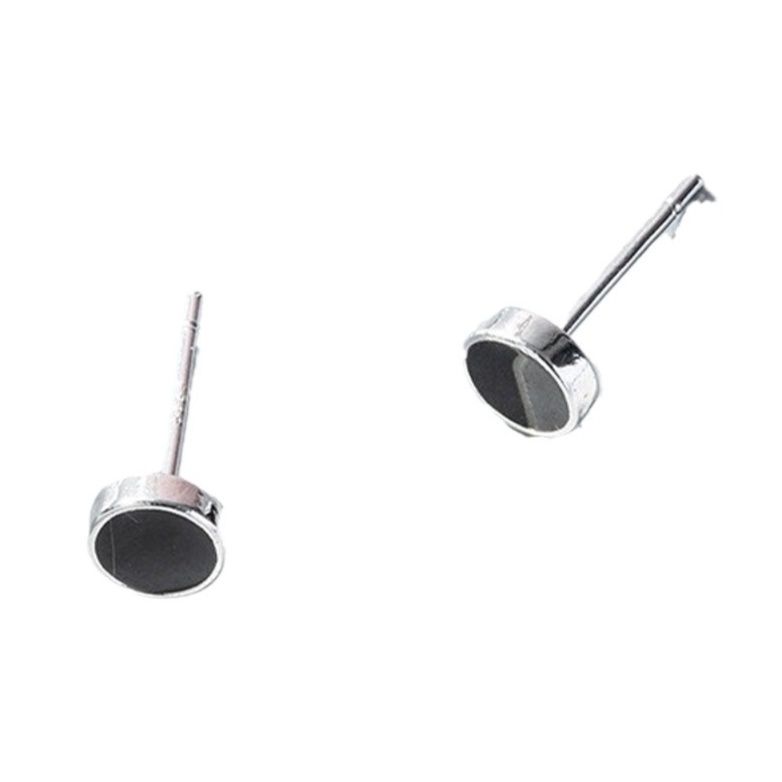 ピアスメンズ シンプル円形スタッドピアス