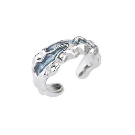 メンズピアス イヤーカフ 葉模様デザイン重ね付けイヤーカフ