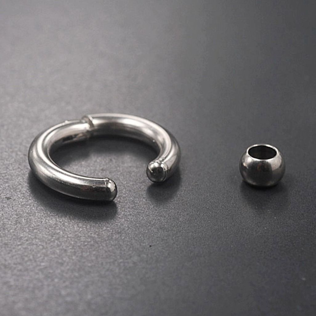 メンズピアス リングピアス シンプル輪郭ピアス