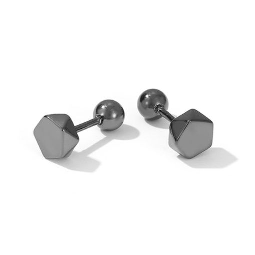 ピアスメンズ ピアスメンズ 六角形 幾何学ピアス