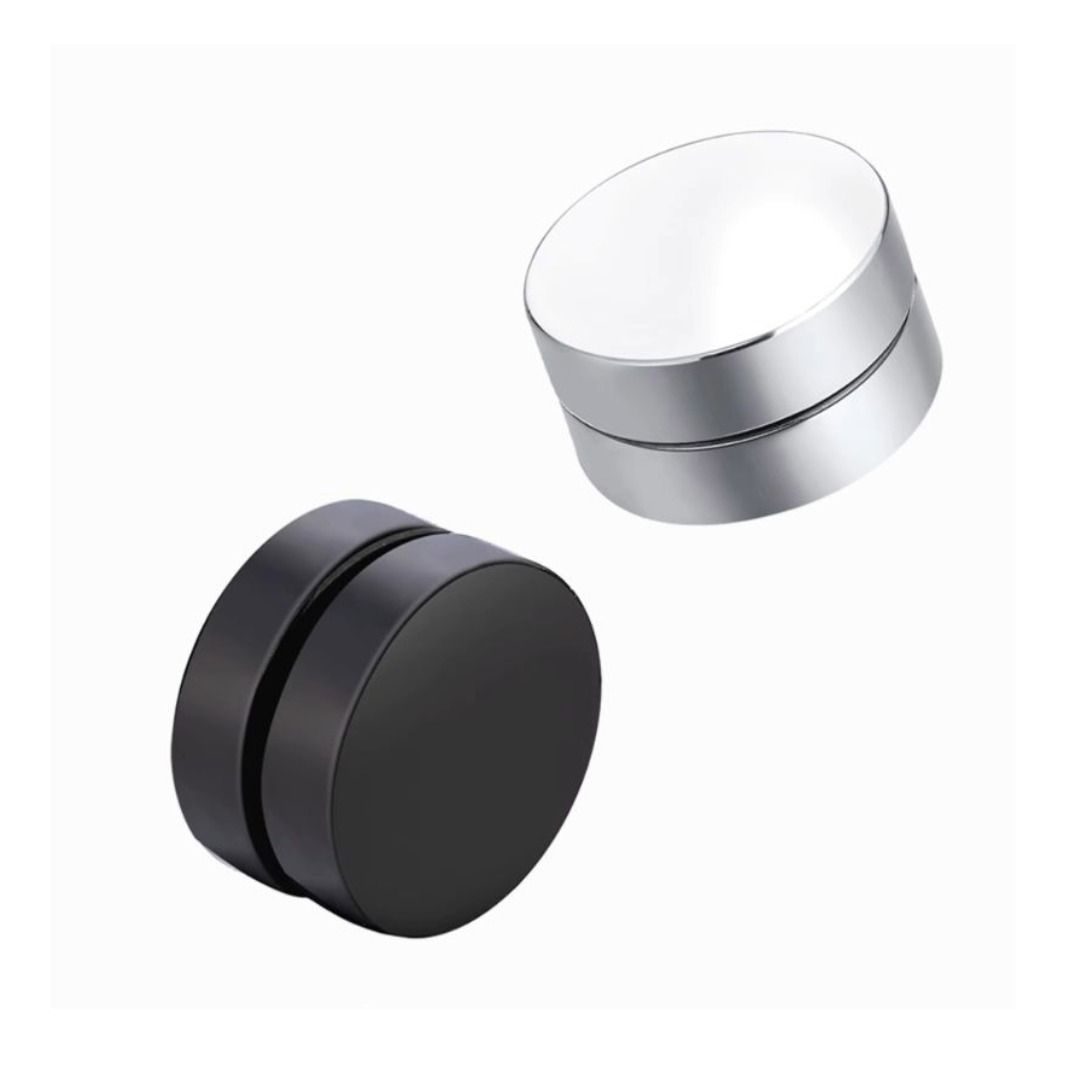 メンズピアス シンプル円盤マグネットピアス