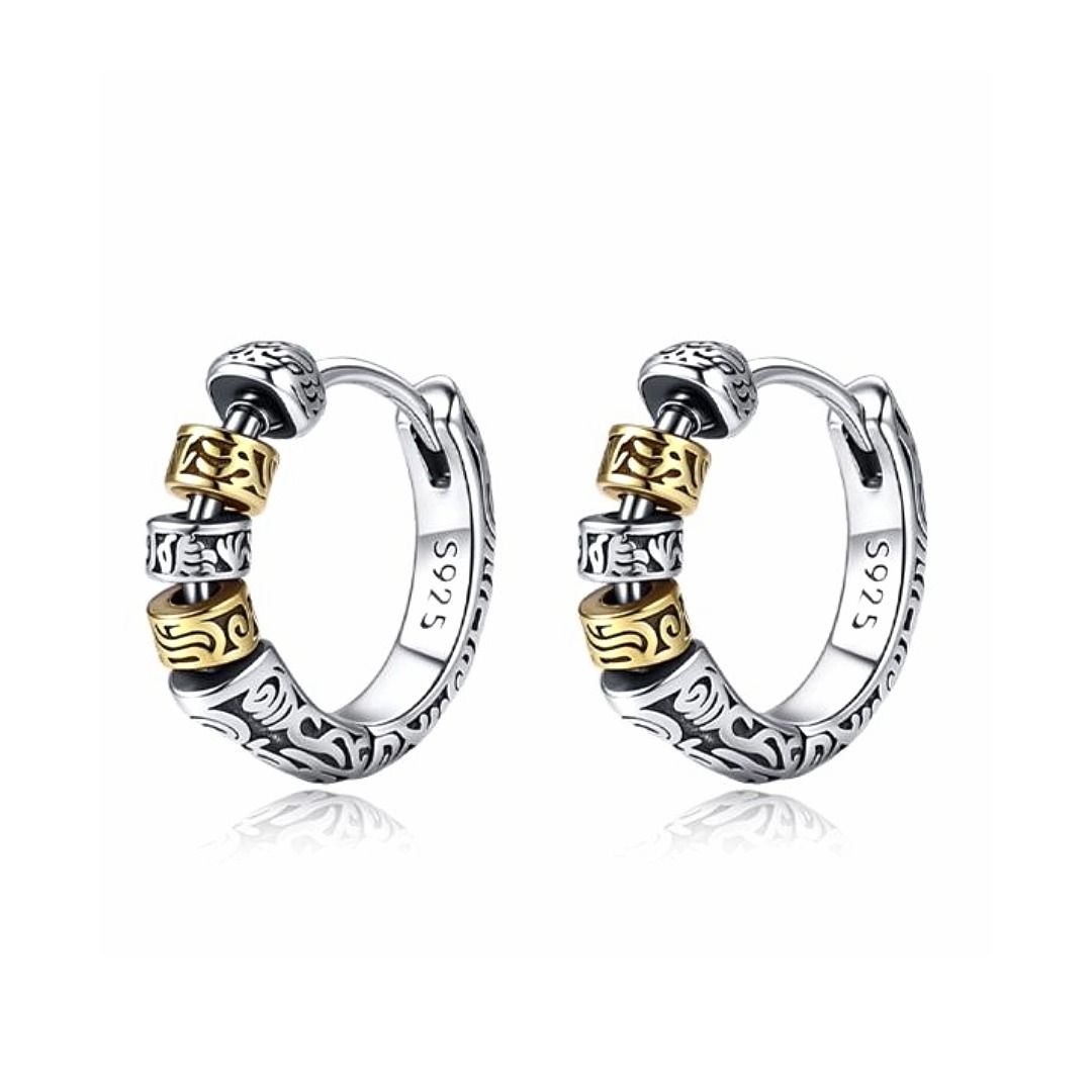 メンズピアス 伝統紋様フープピアス