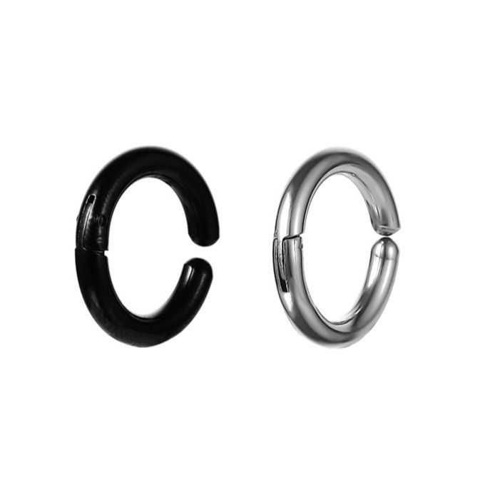 メンズピアス シンプル輪型ノンホールイヤリング