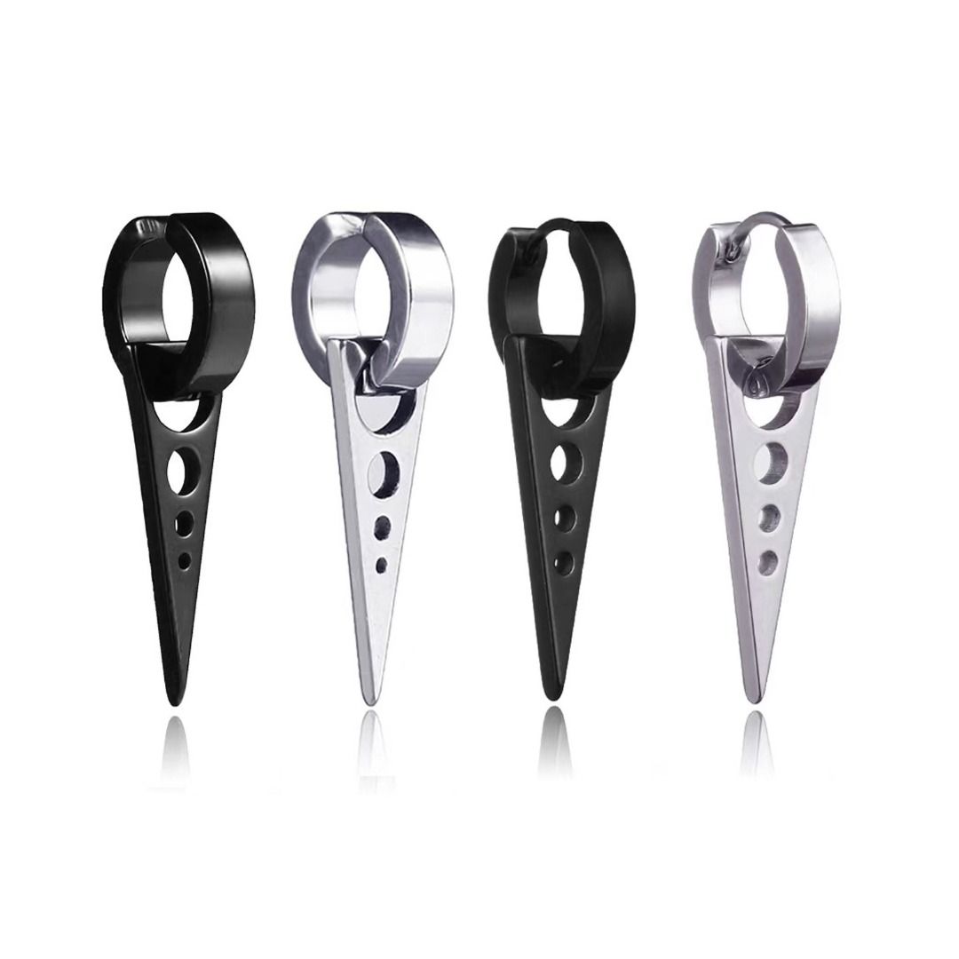 ピアスメンズ 三角形ドロップピアス