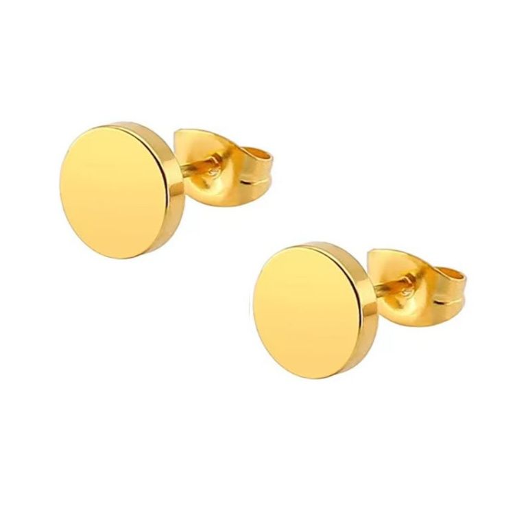 メンズピアス シンプル円形スタッドピアス