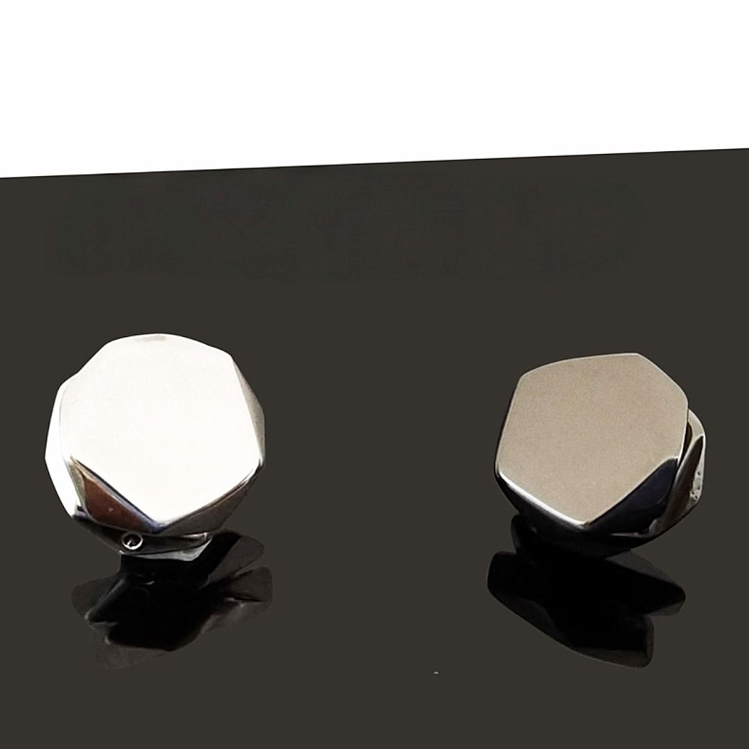 メンズピアス 八角形多面体無孔耳飾り磁石式アクセサリー