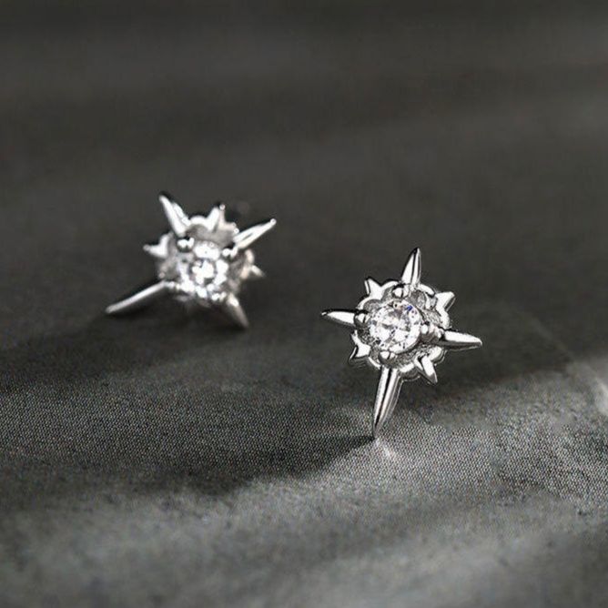 メンズピアス 星型スパイク磁石式耳飾り