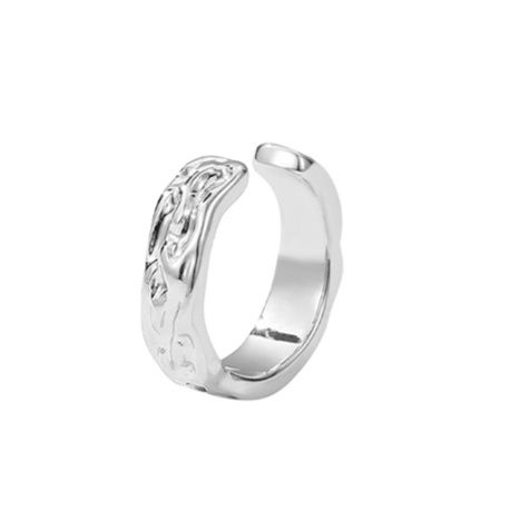 ピアスメンズ チェーン模様幅広イヤーカフ