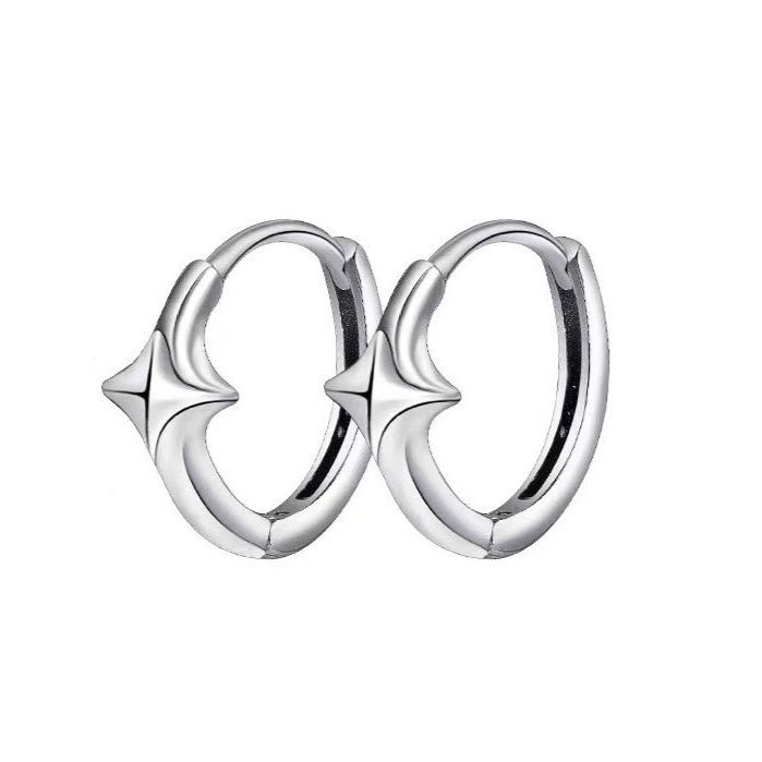 ピアスメンズ 星形モチーフ フープピアス 男性用